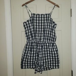 Plaid romper size large